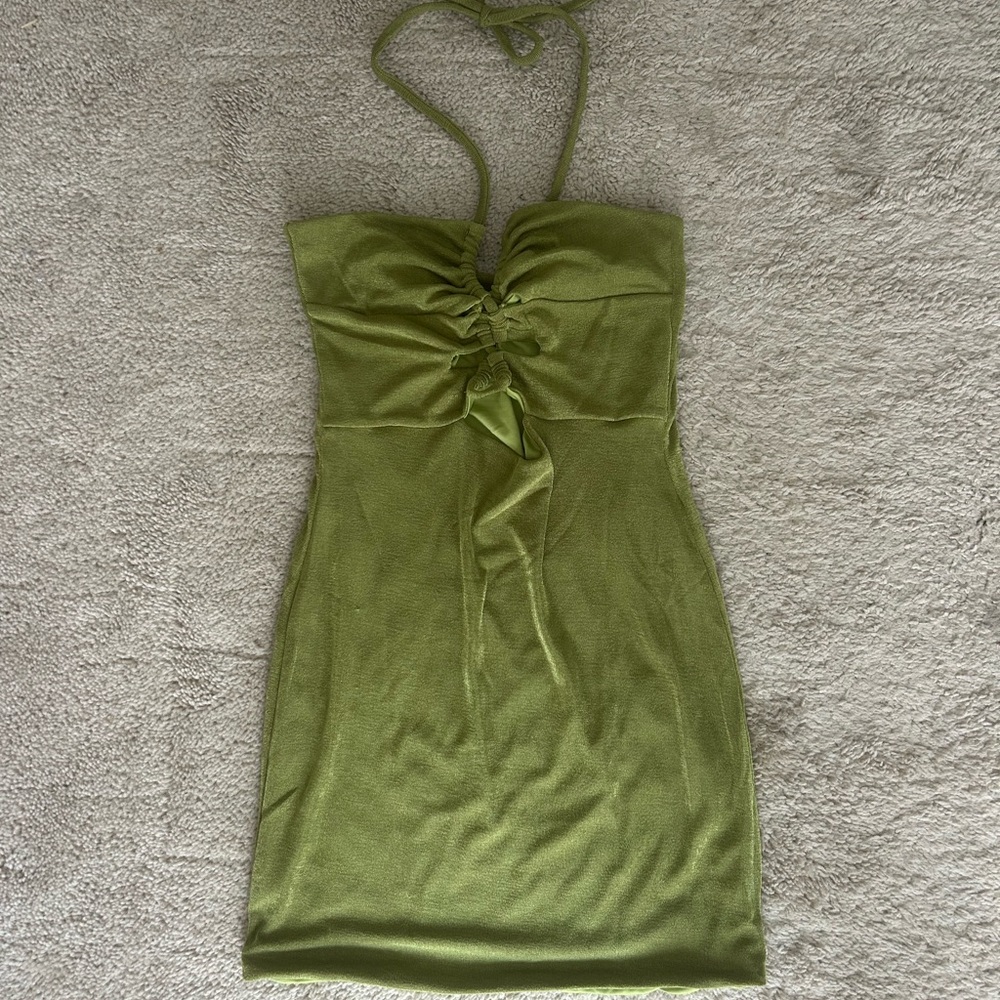 Green Halter Dress